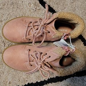 Brand New Old Navy Pink Combat Boots size 11 toddler